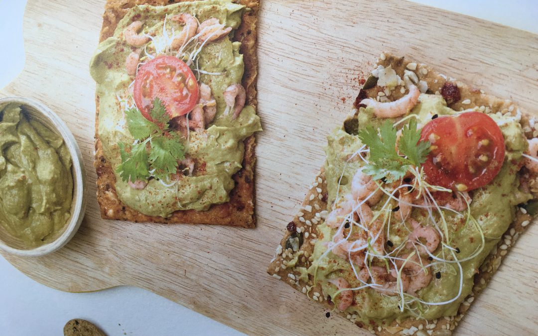 Avocado toast met garnalen